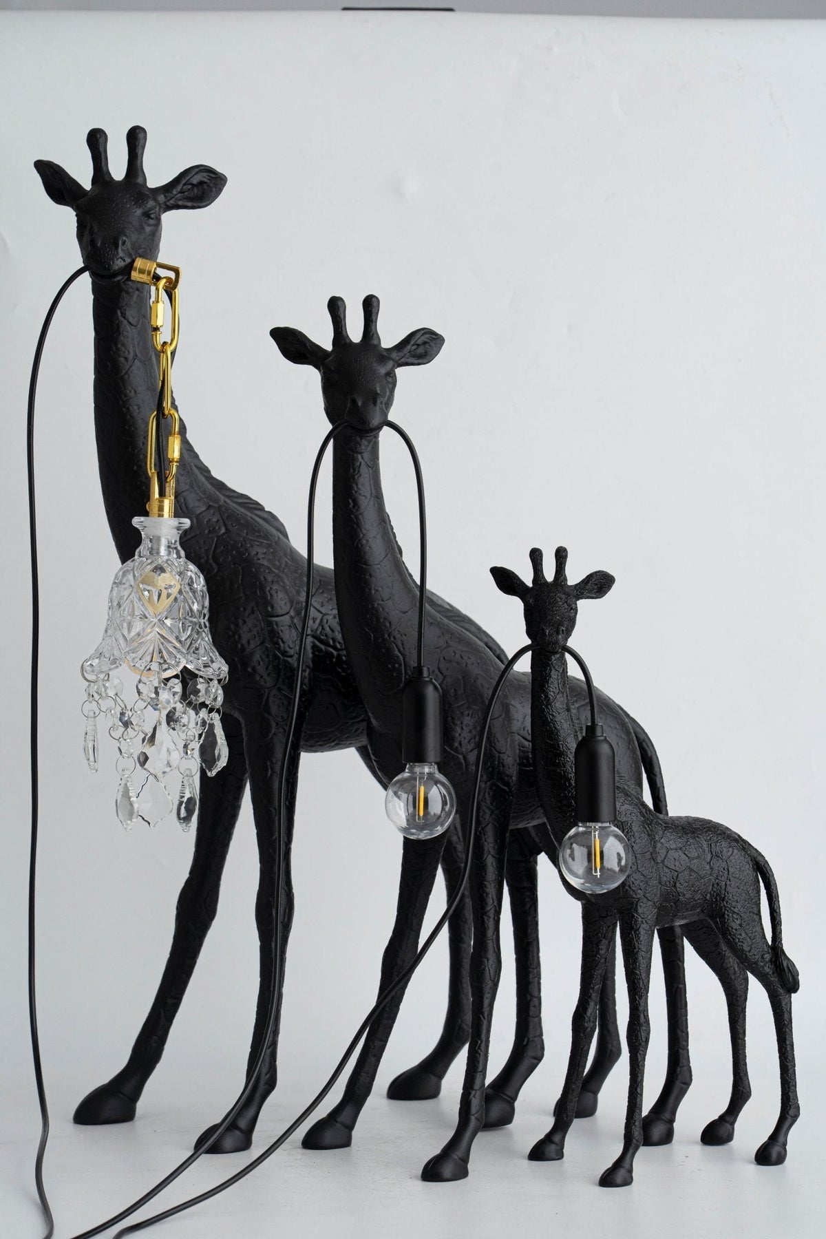 Fexl lámpara de pie de escultura Girafe Royale lujosa
