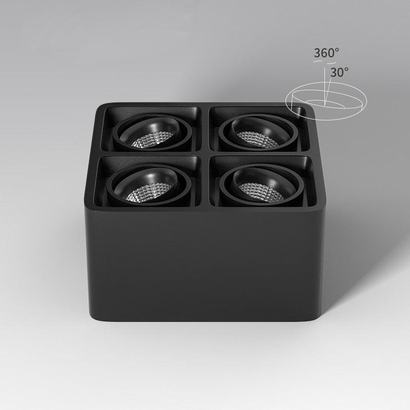 Devely Spotlight Surface Mount Twin LED Angular de estilo minimalista