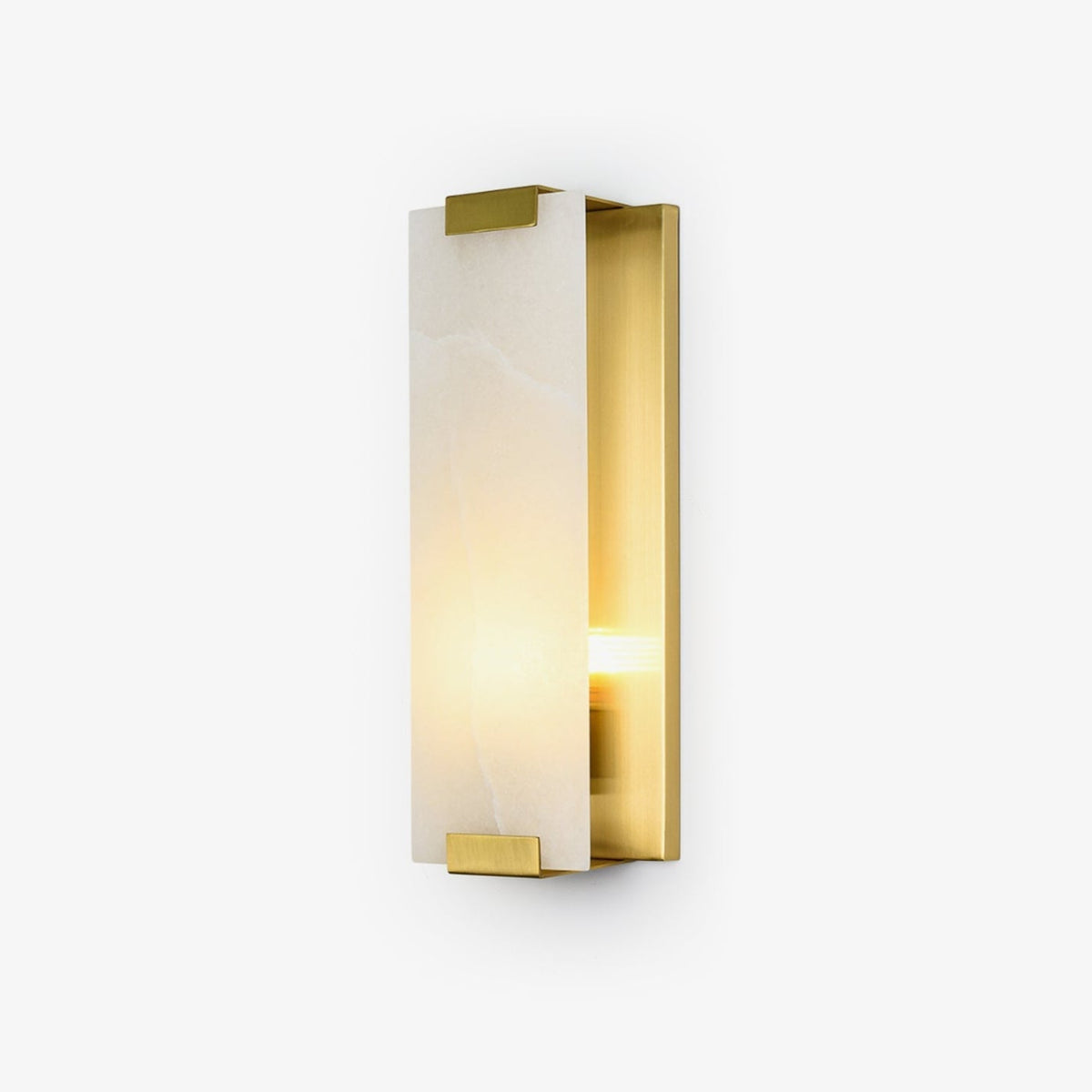 Arrina aplique de pared rectangular de alabastro