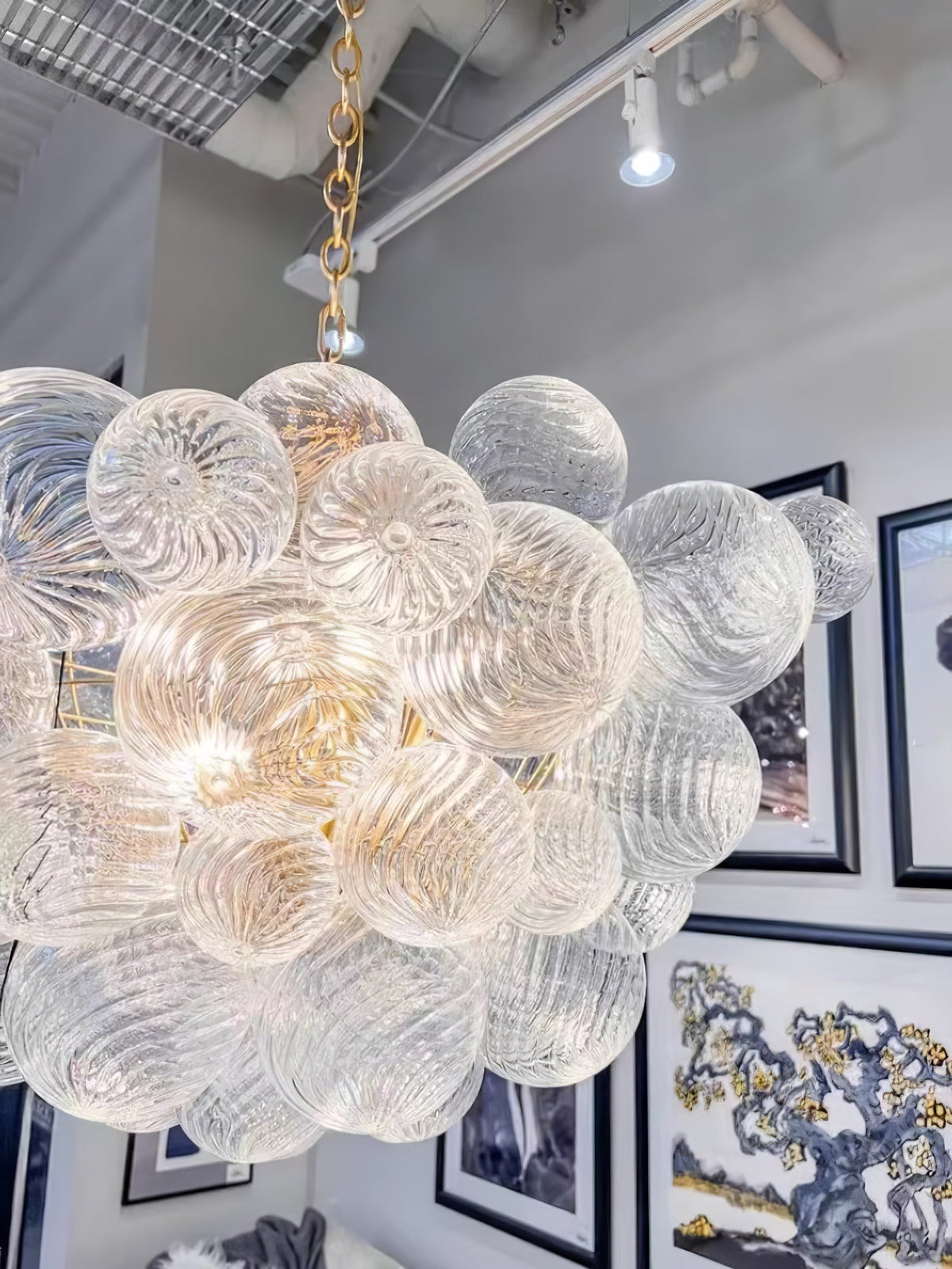 Ben lámpara de araña Bola de vidrio burbuja moderna