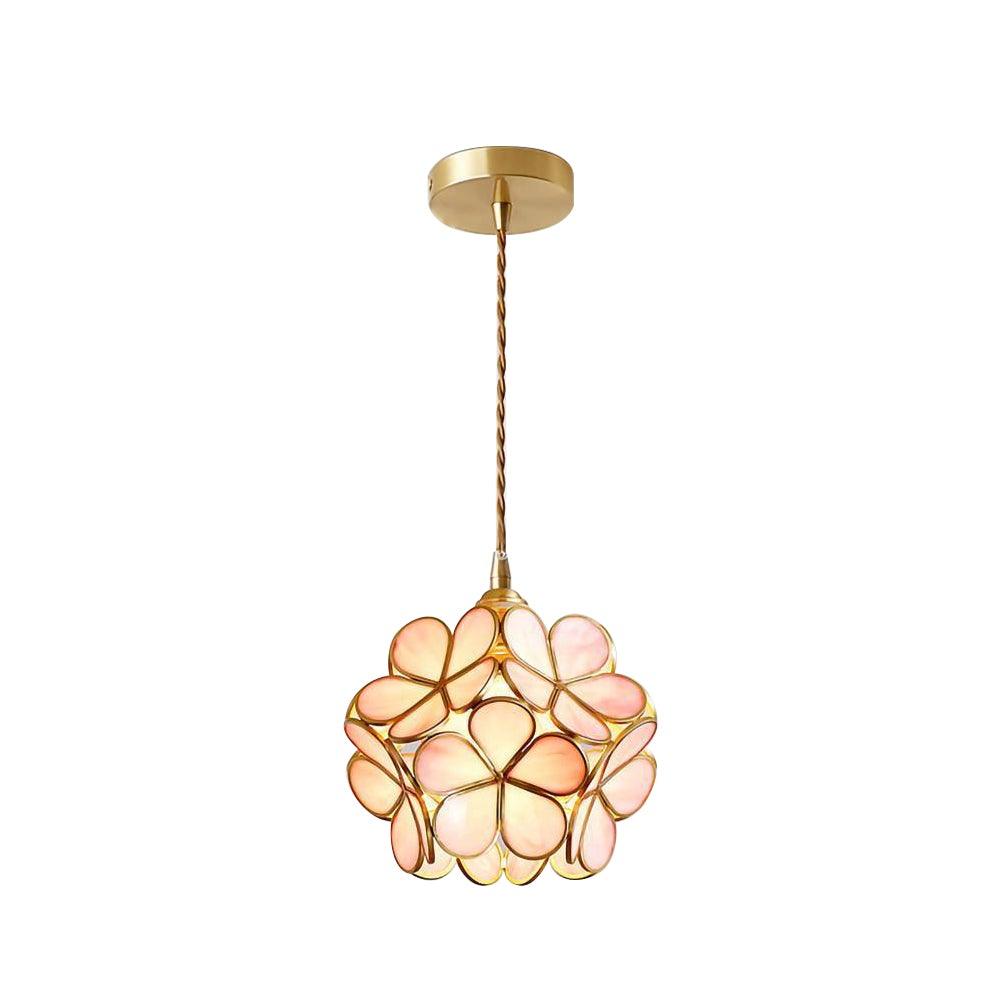 Velelise lámpara colgante de vidrio con forma de pétalo para cocina