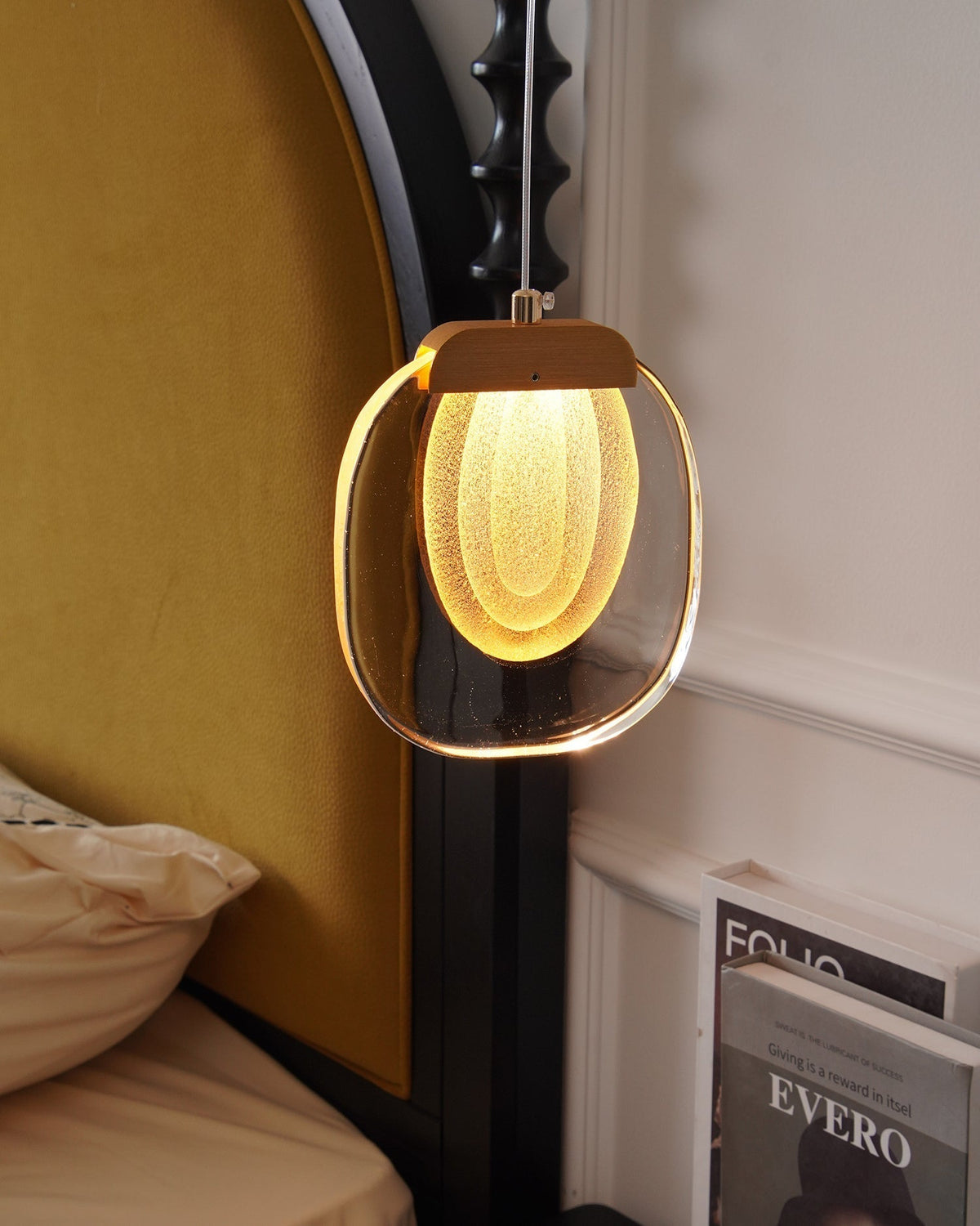 Avesia lámpara colgante minimalista de vidrio para escalera