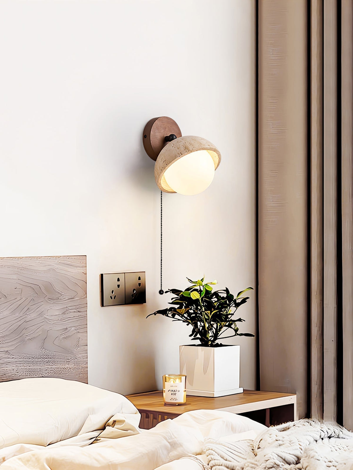 Cavix aplique de pared con acabado en travertino