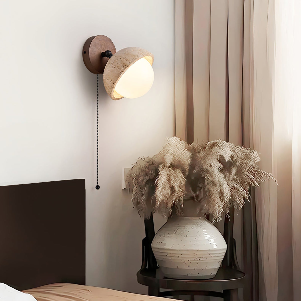 Cavix aplique de pared con acabado en travertino