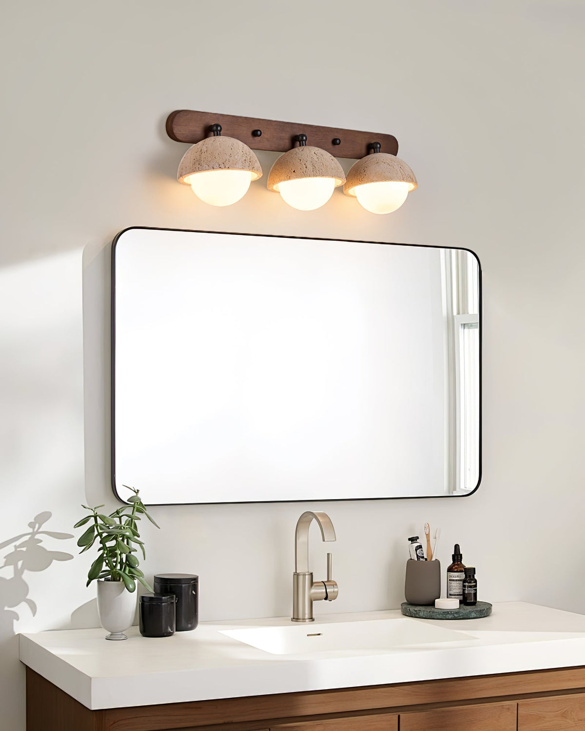 Cavix aplique de pared con acabado en travertino