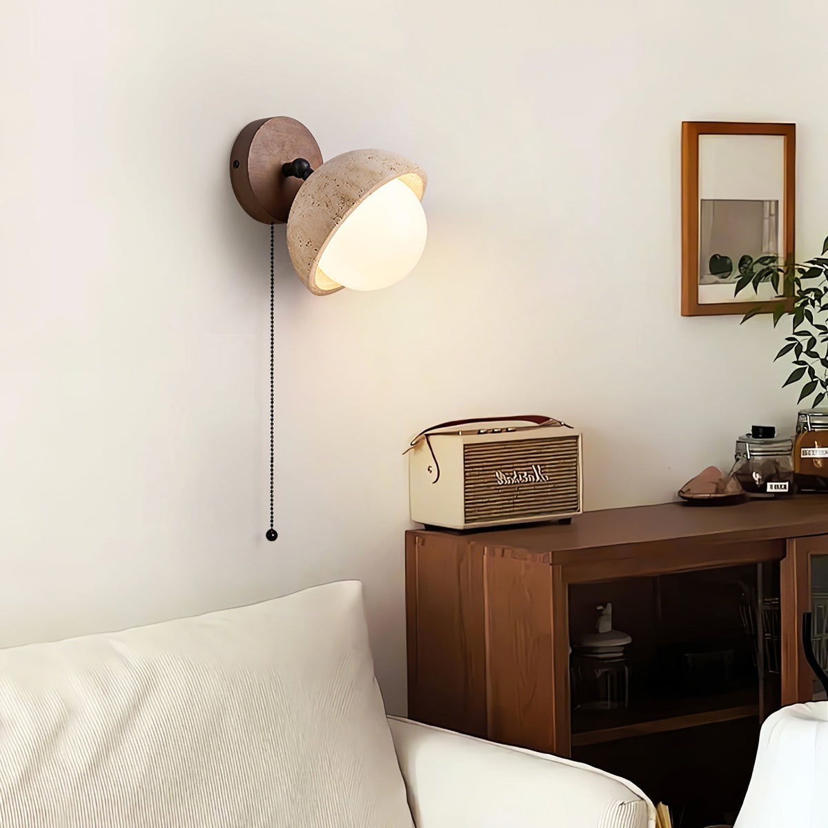 Cavix aplique de pared con acabado en travertino