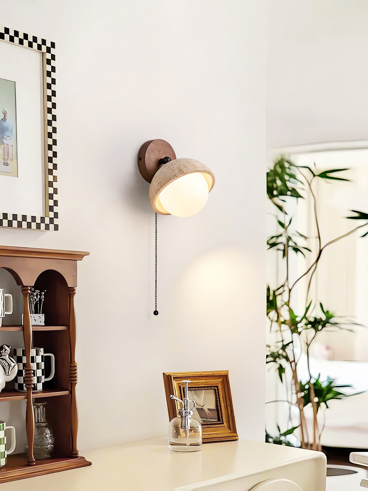Cavix aplique de pared con acabado en travertino