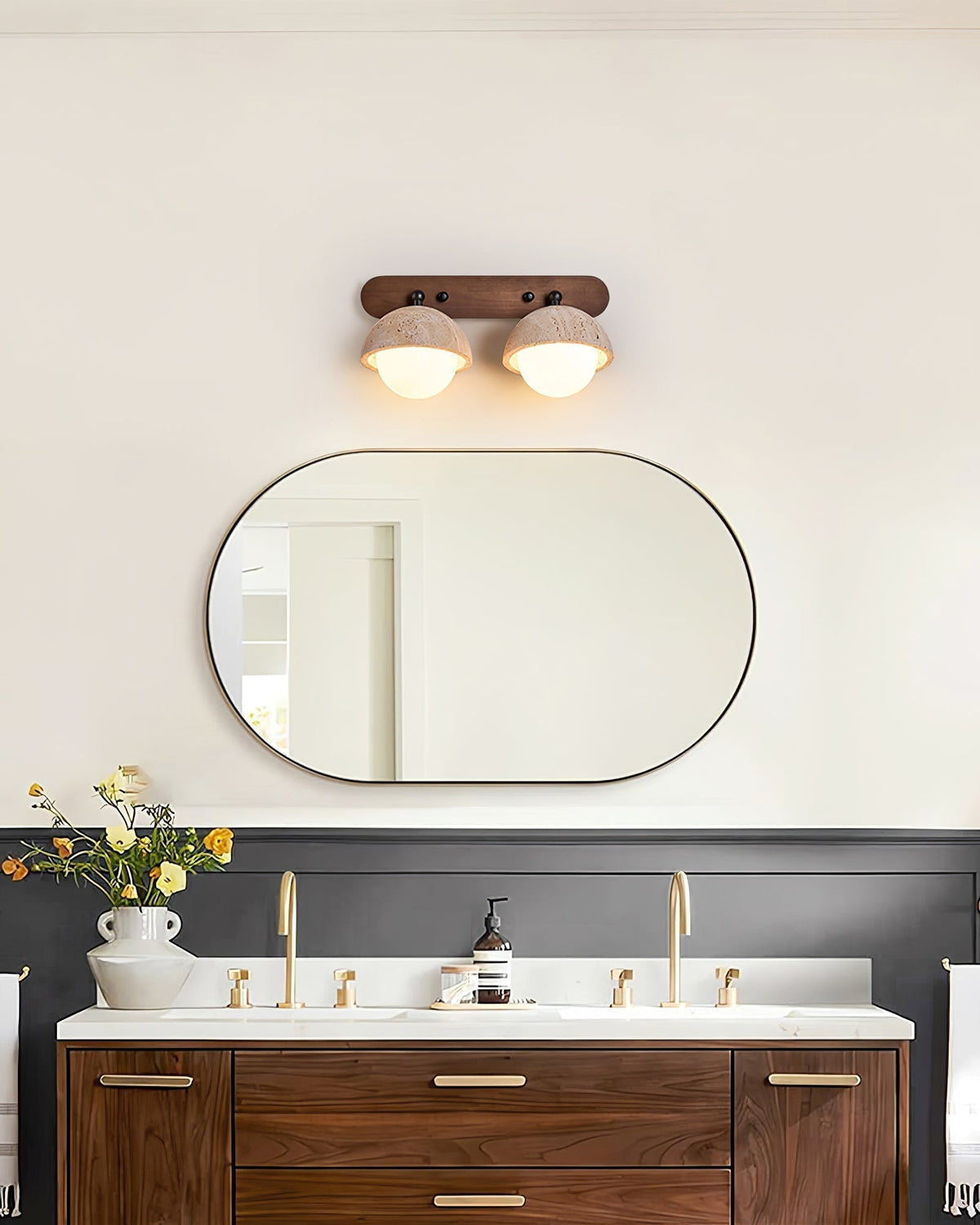 Cavix aplique de pared con acabado en travertino