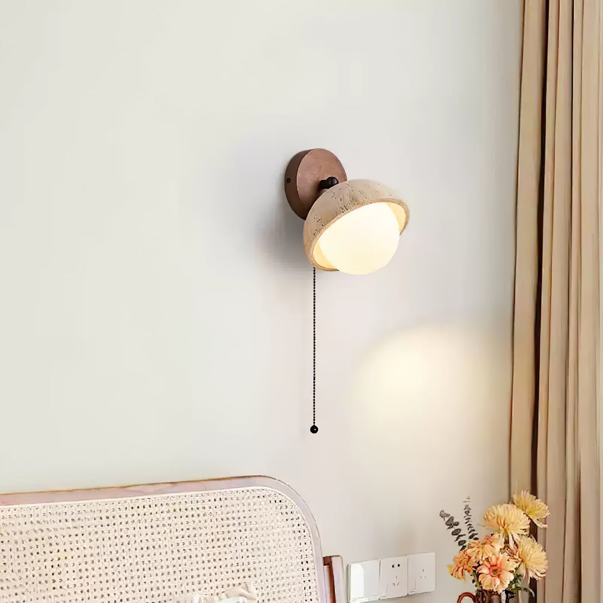 Cavix aplique de pared con acabado en travertino