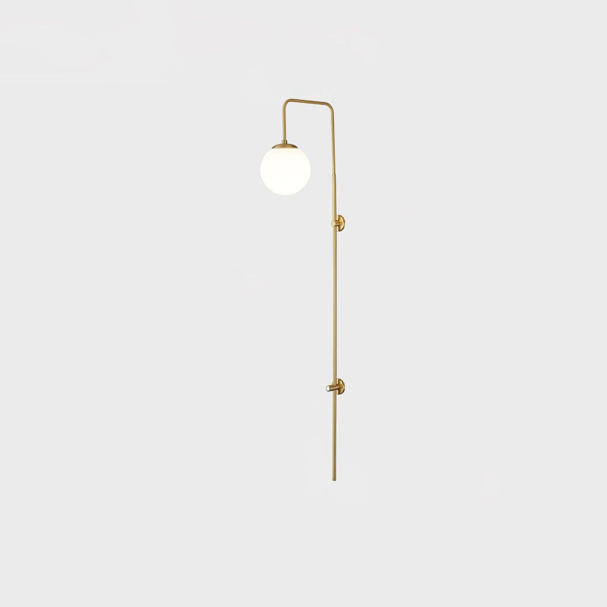 Nyvaris aplique de pared moderno minimalista de vidrio y latón con forma de globo