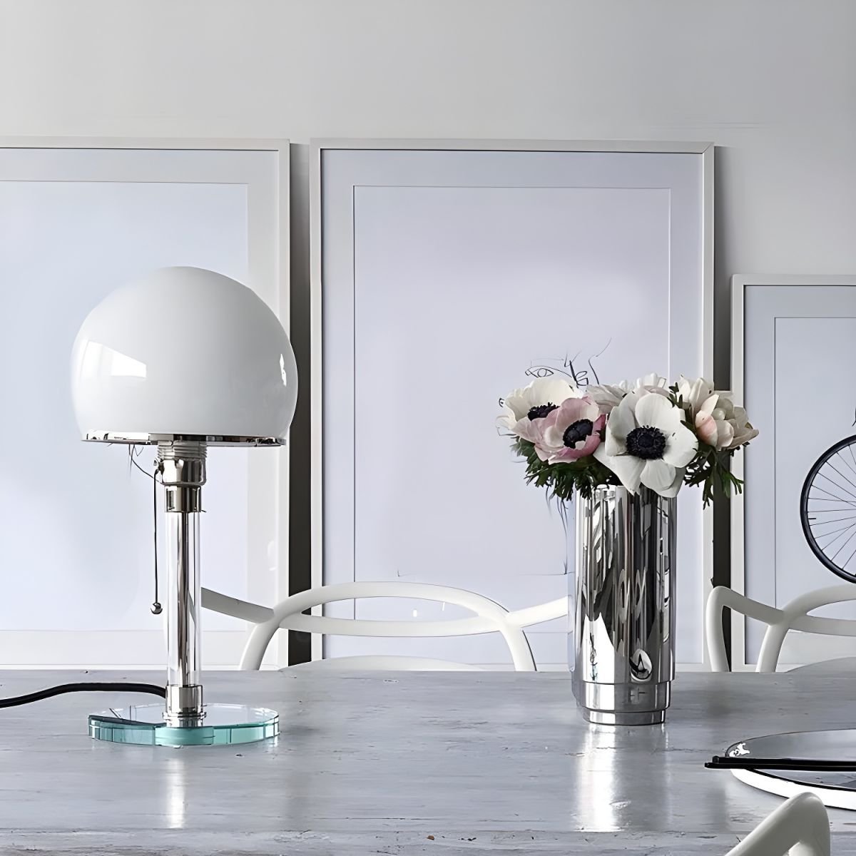 Fane lámpara de mesa artística de vidrio