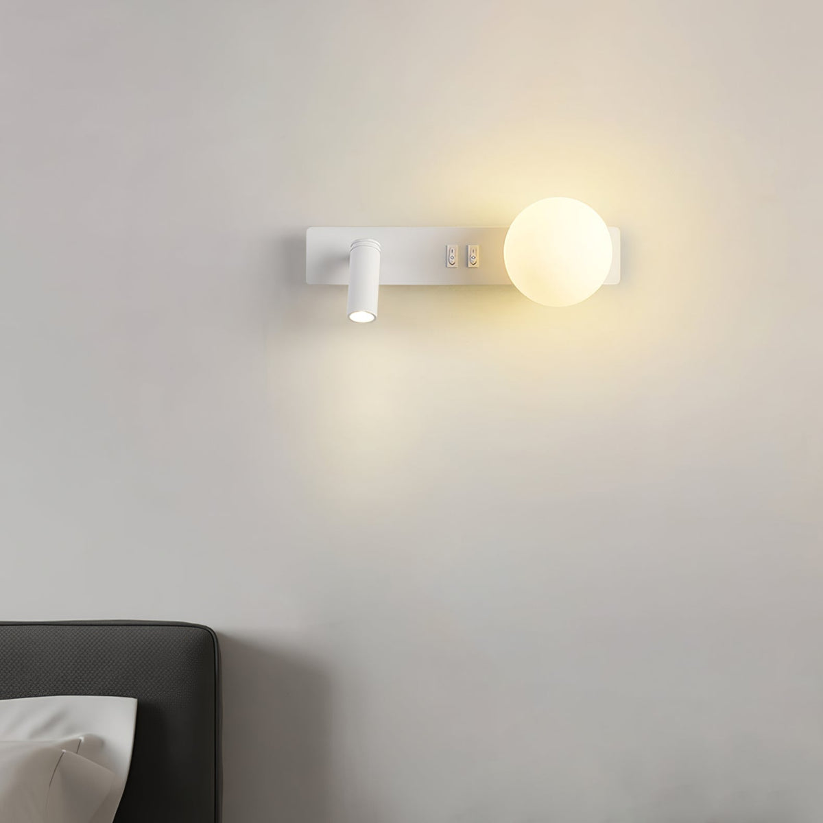 Thalior aplique de pared moderno minimalista delgado de vidrio