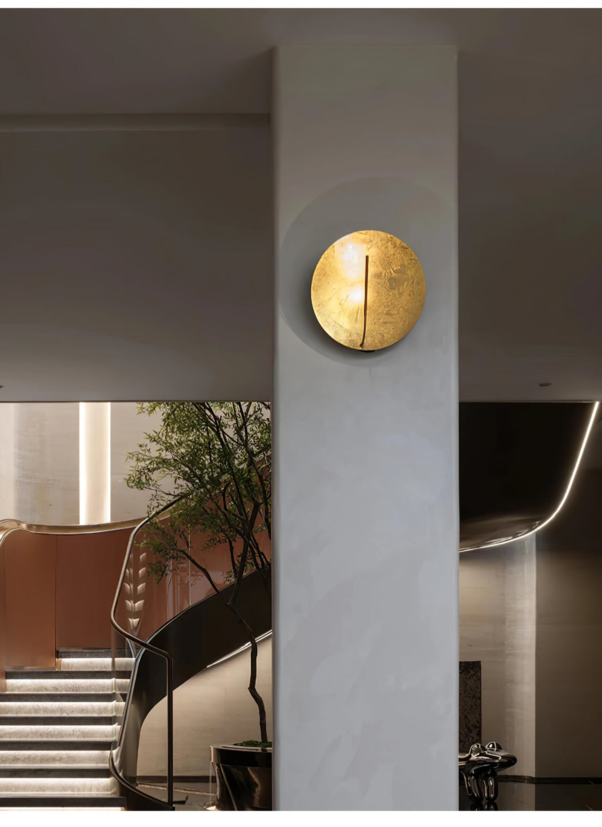 Noctarion aplique de pared dorado Golden Aura