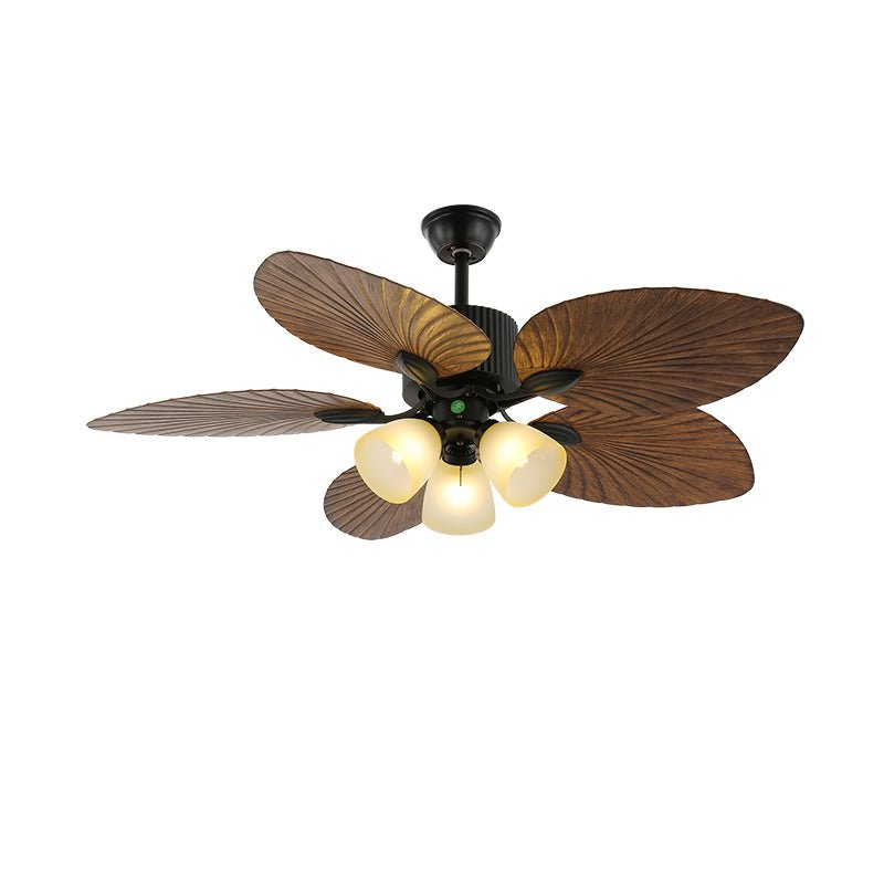 Virel ventilador de techo con luz de madera tropical