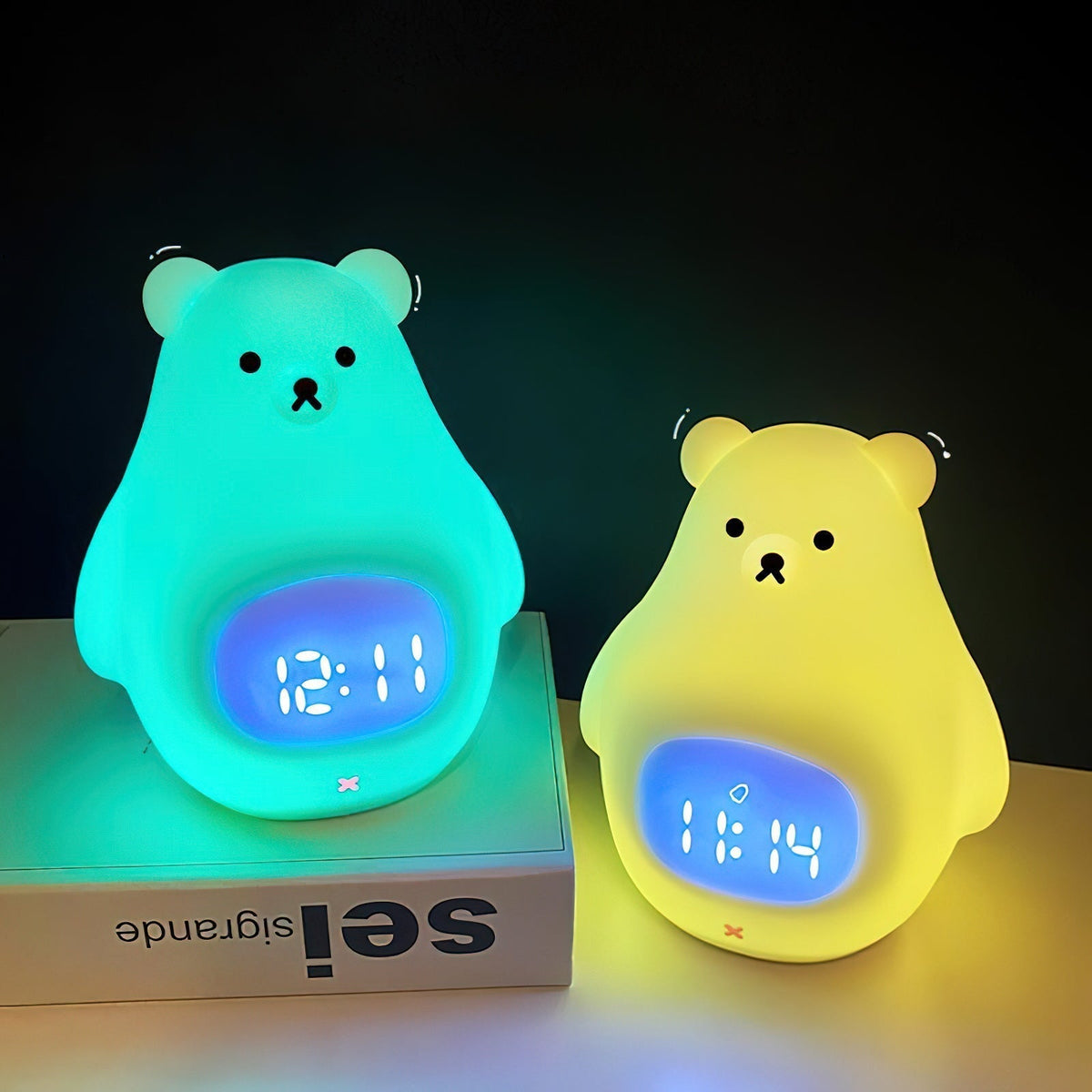 Bomi Reloj despertador de luz nocturna (con batería integrada)