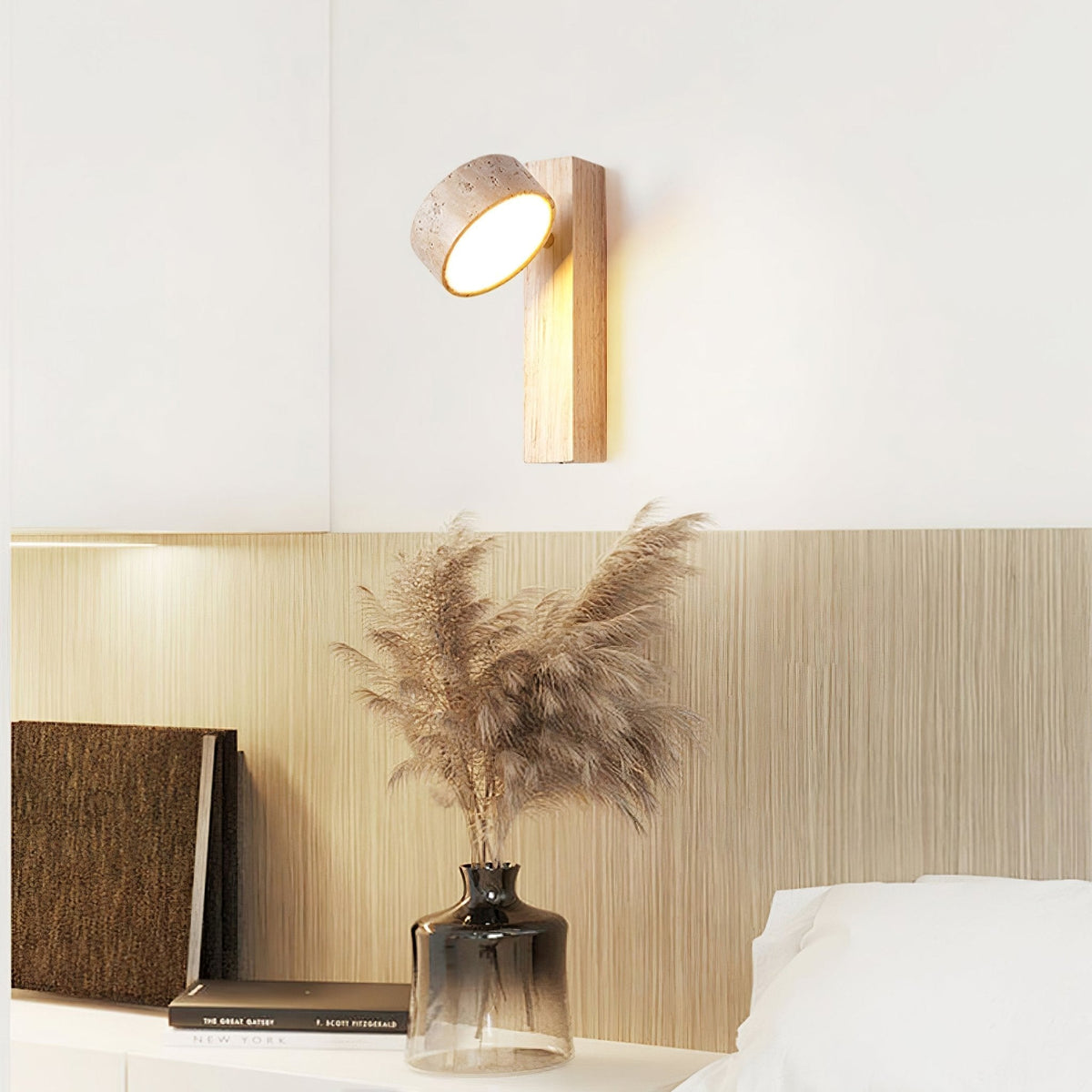 Tavalina aplique de pared Cylinder-Stack travertino