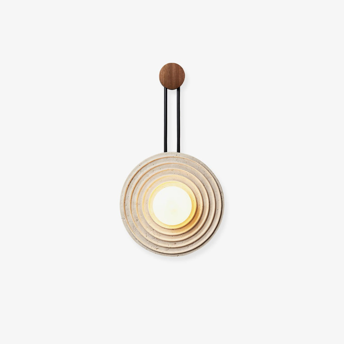 Isoror aplique de pared con anillo en espiral de travertino