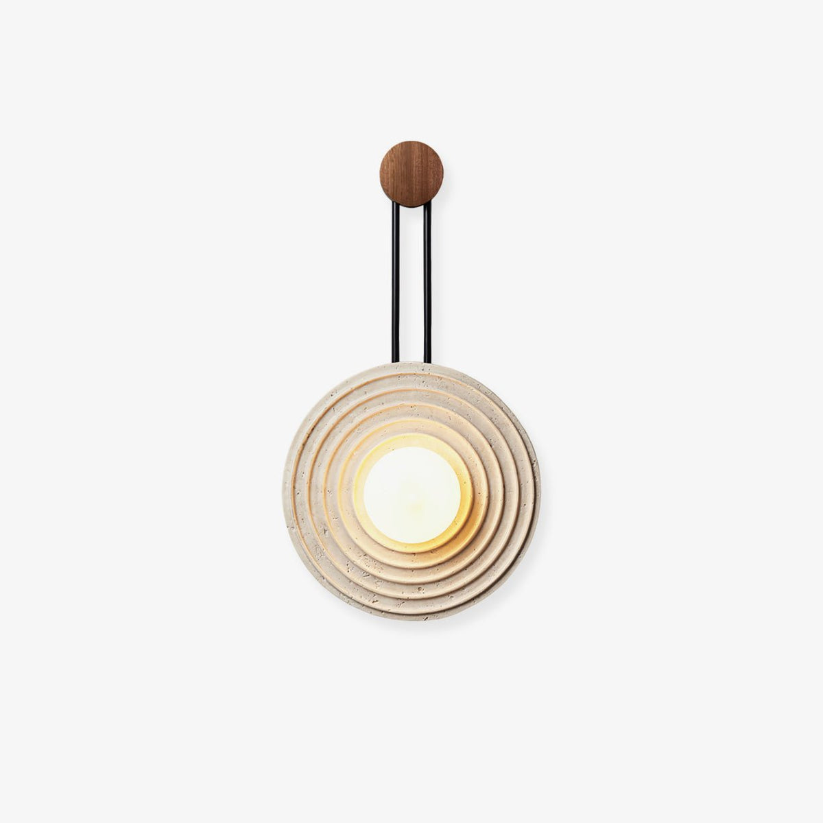 Isoror aplique de pared con anillo en espiral de travertino