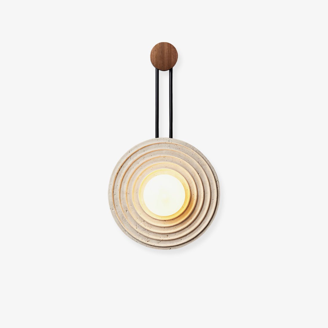 Isoror aplique de pared con anillo en espiral de travertino