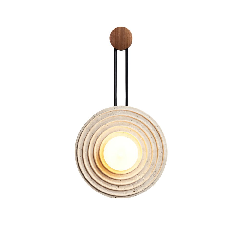 Isoror aplique de pared con anillo en espiral de travertino