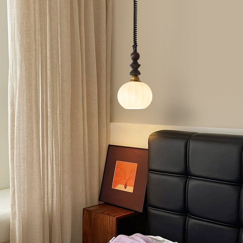 Halcyon lámpara colgante moderna minimalista de madera con arco