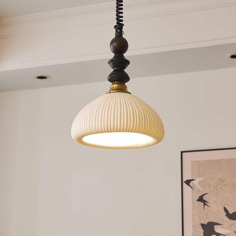 Halcyon lámpara colgante moderna minimalista de madera con arco