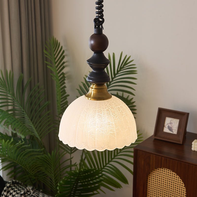 Halcyon lámpara colgante moderna minimalista de madera con arco