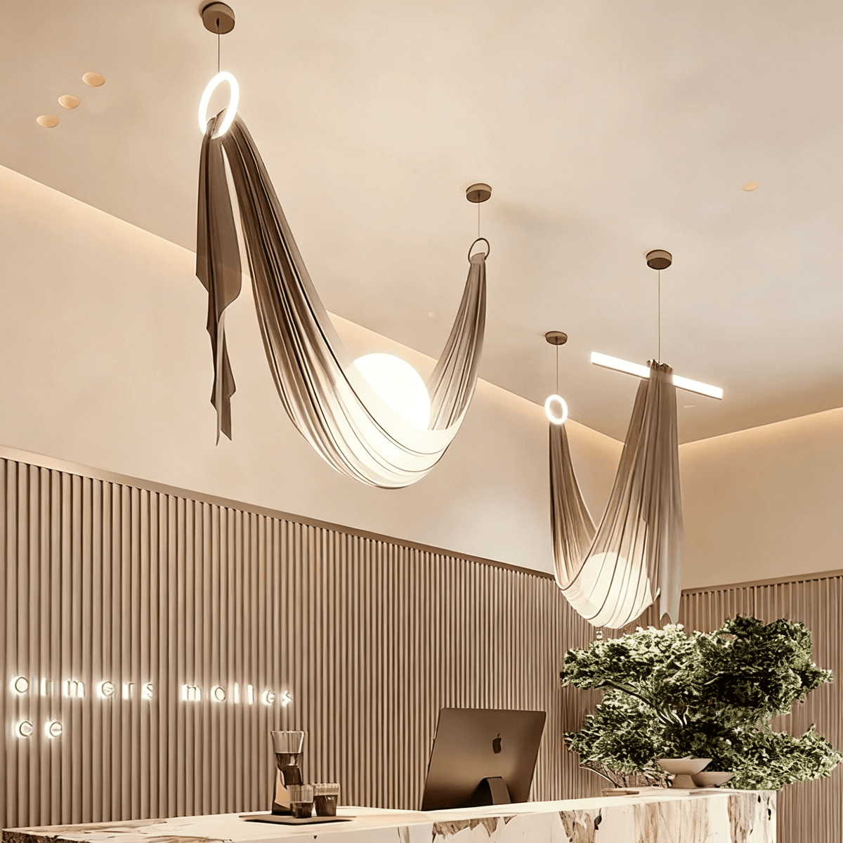 Serelia Drape Hammock lámpara colgante