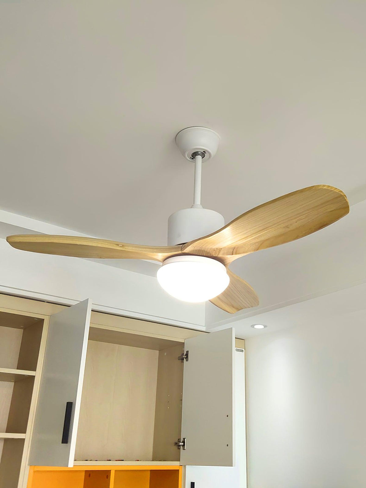 Norirora ventilador de techo con luz elegancia Natural