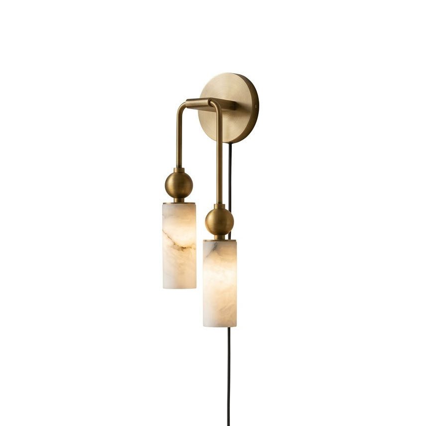 Eiraina aplique de pared en alabastro con enchufe enchufable