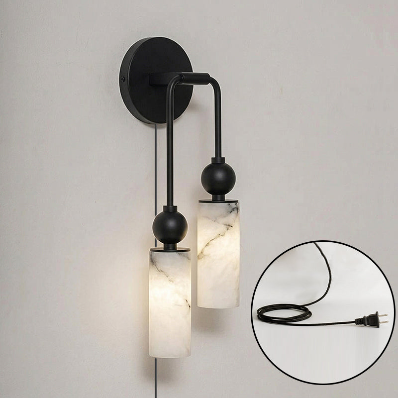 Eiraina aplique de pared en alabastro con enchufe enchufable