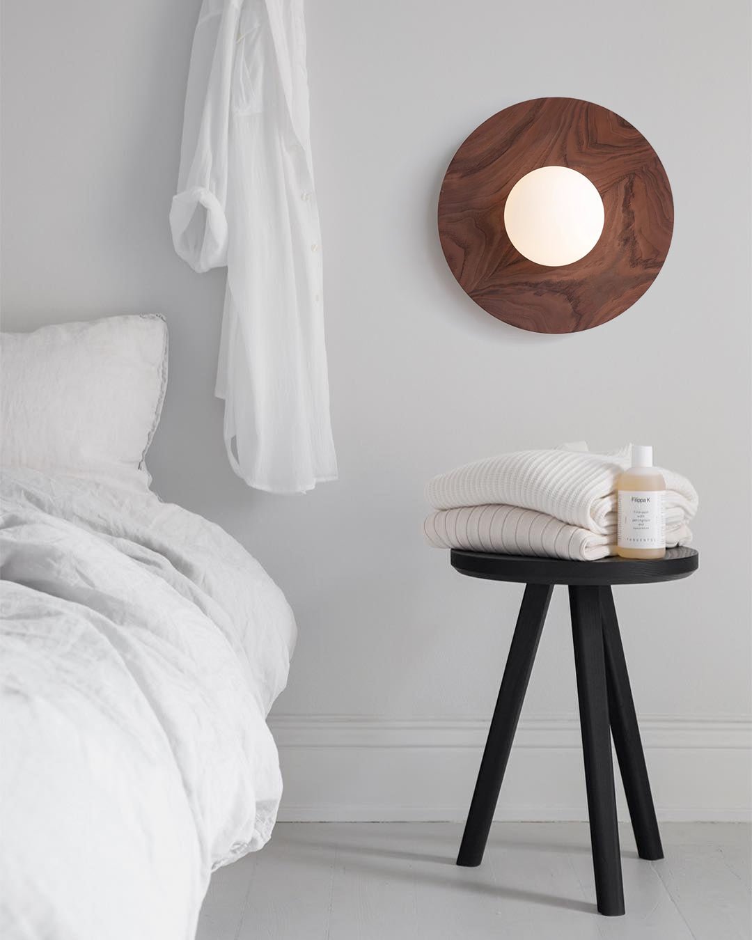 Eloza aplique de pared moderno minimalista de madera y vidrio