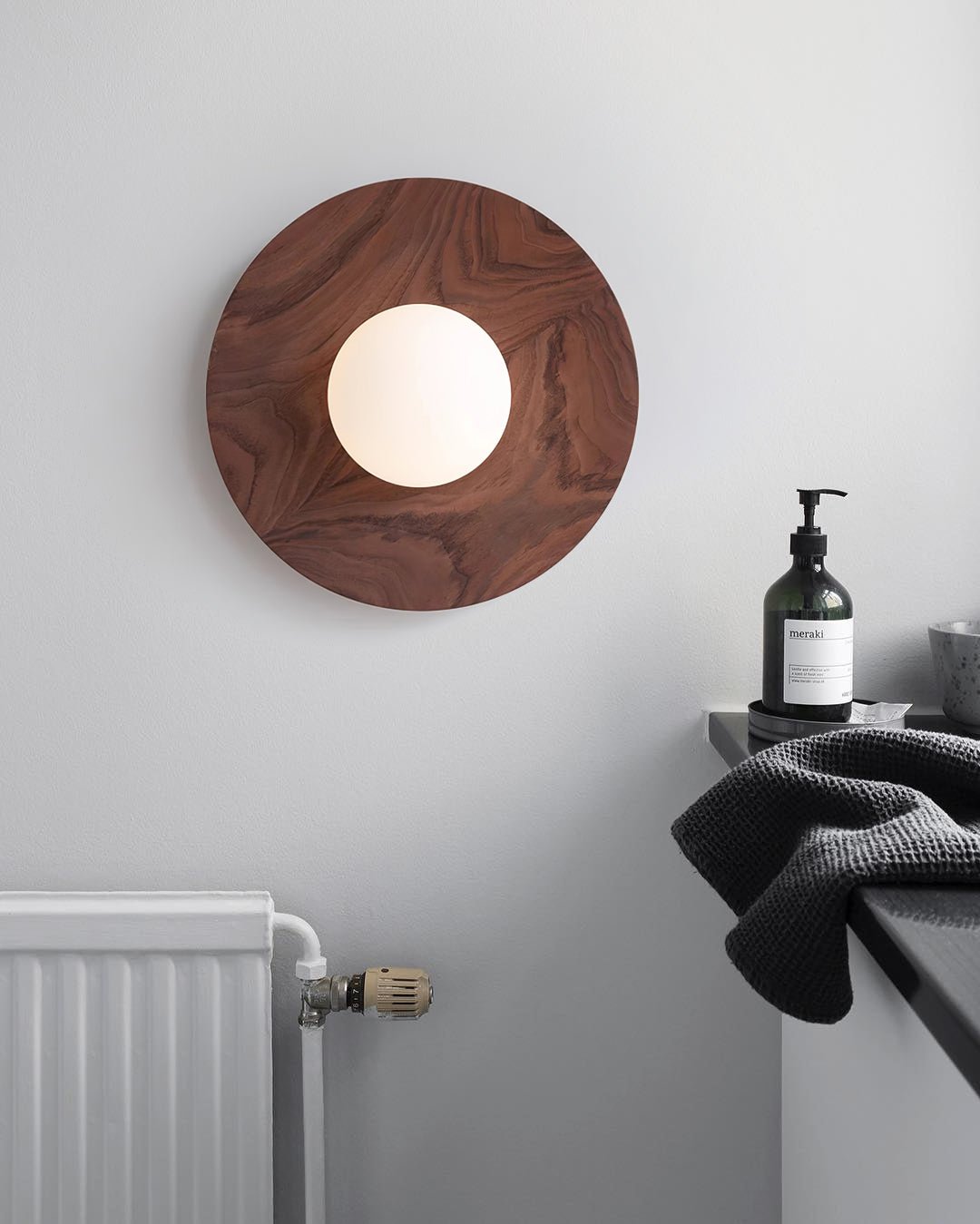Eloza aplique de pared moderno minimalista de madera y vidrio
