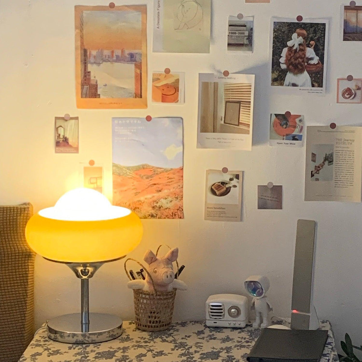 Solise lámpara de mesa de vidrio