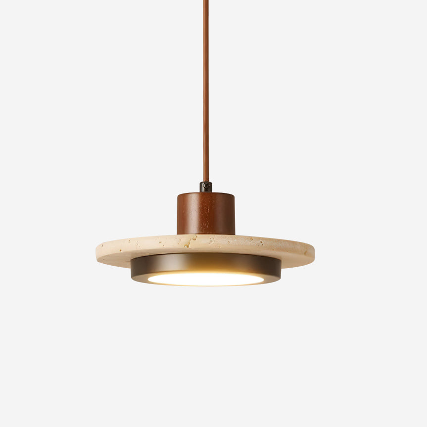 Valen lámpara colgante de travertino LED