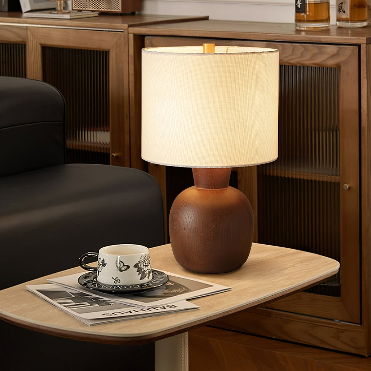 Joan lámpara de mesa minimalista de madera