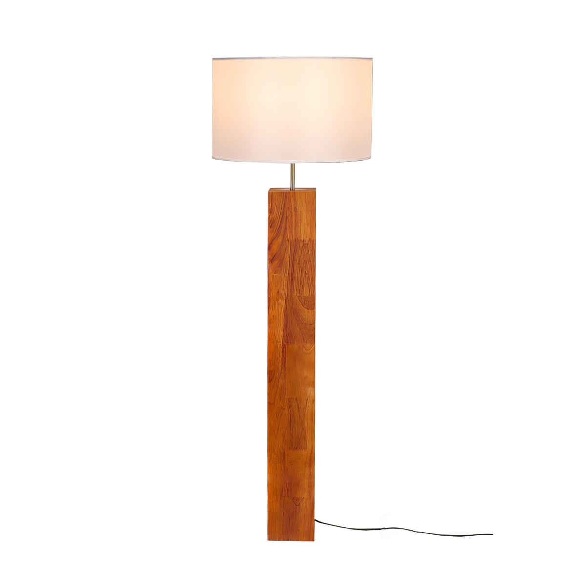 Timberline lámpara de pie de madera y tejido