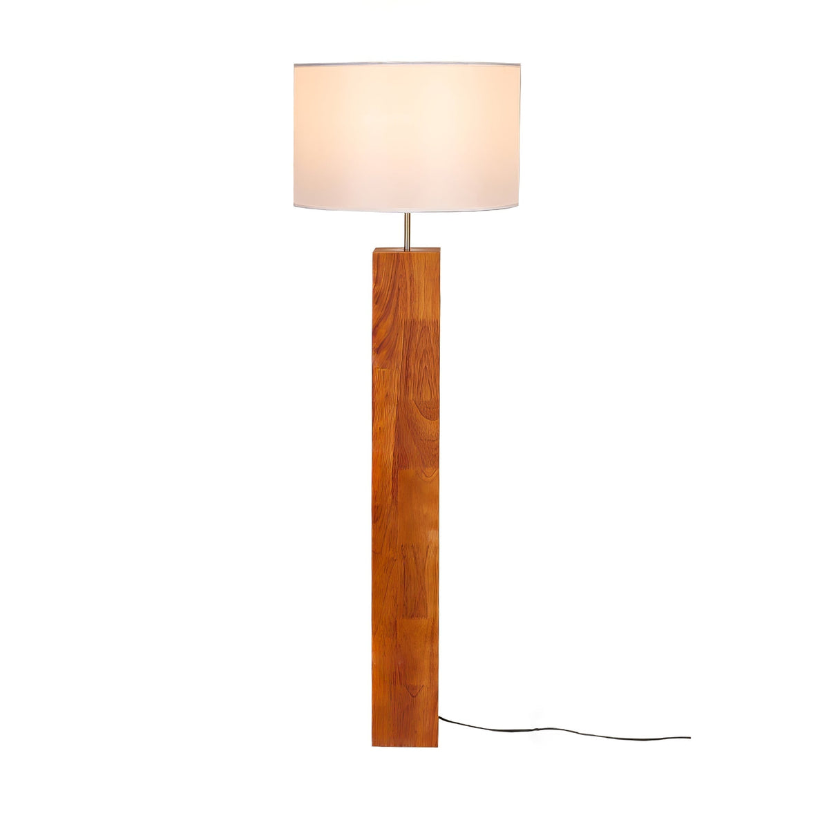 Timberline lámpara de pie de madera y tejido