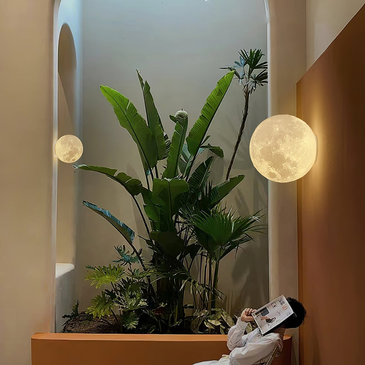 Brivel aplique de pared nórdico Art Moon 3D plástico