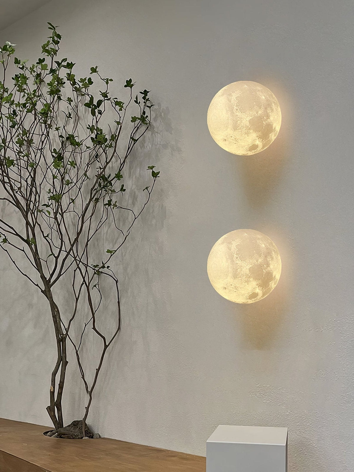 Brivel aplique de pared nórdico Art Moon 3D plástico
