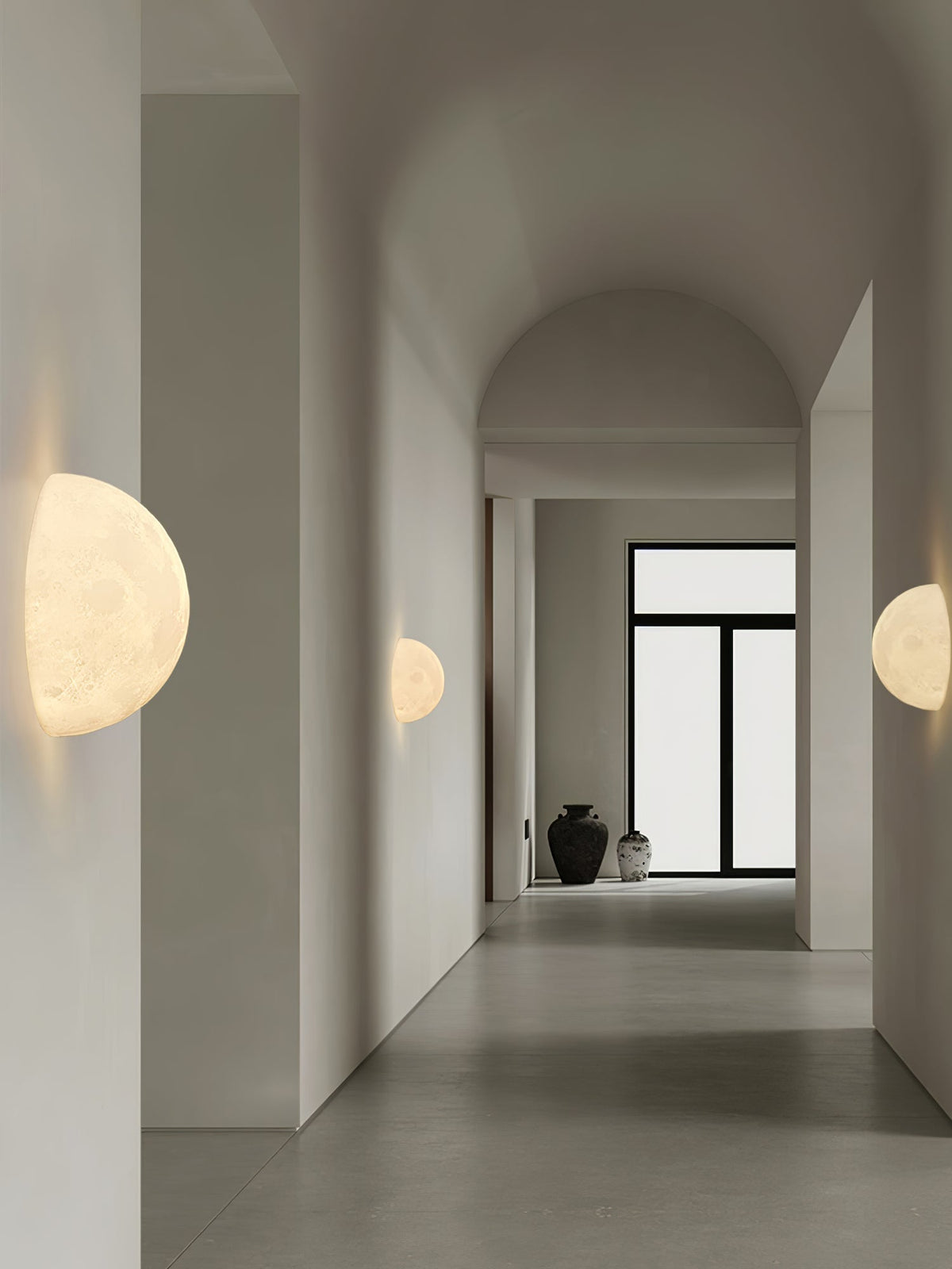 Brivel aplique de pared nórdico Art Moon 3D plástico