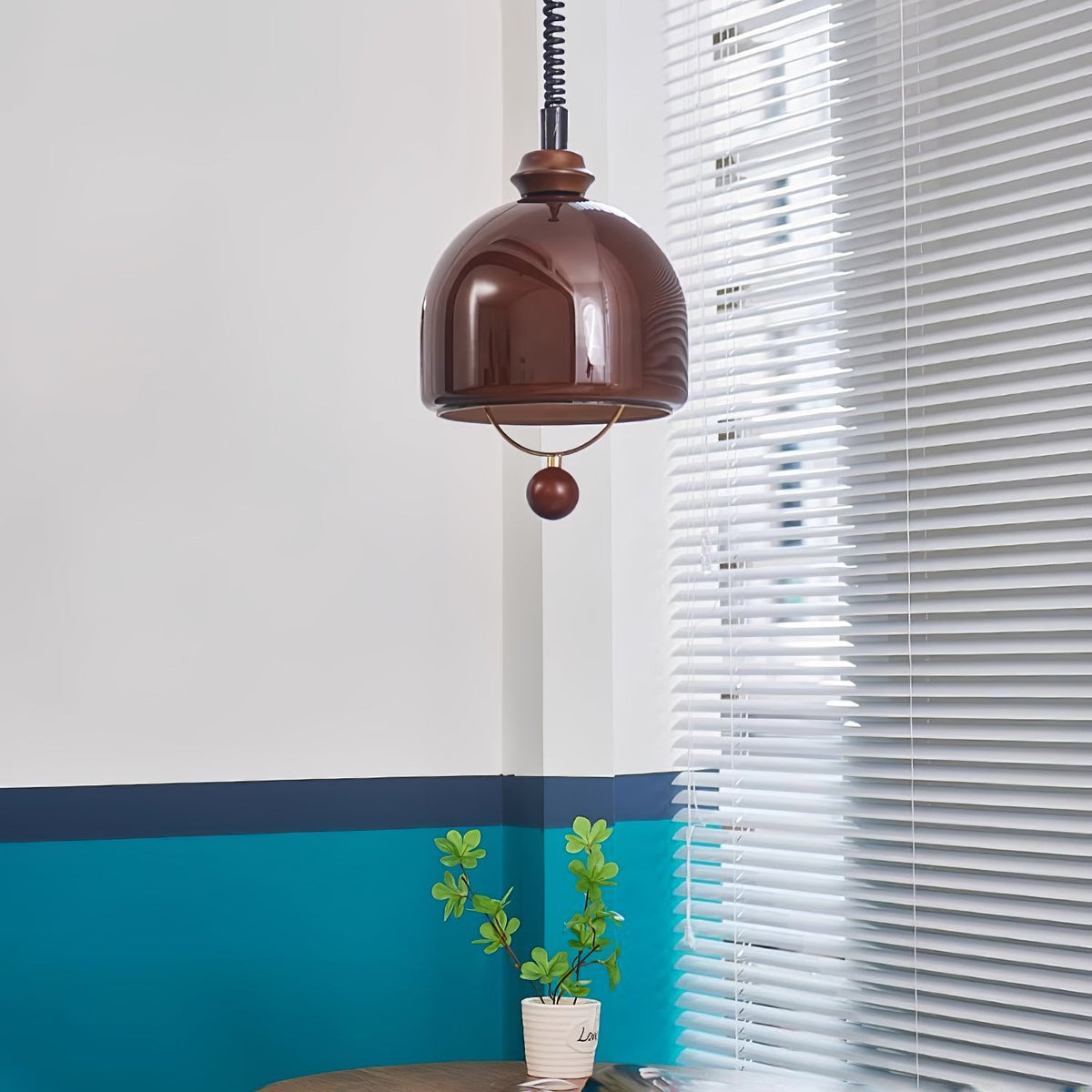 Elveise lámpara colgante minimalista de madera
