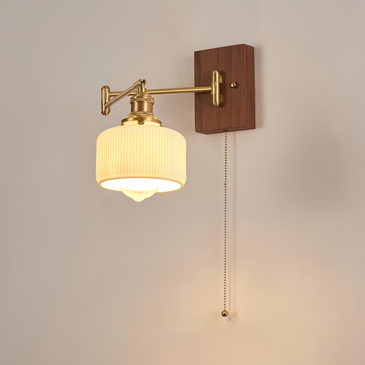 Umeris aplique de pared elegancia Vintage de madera nogal
