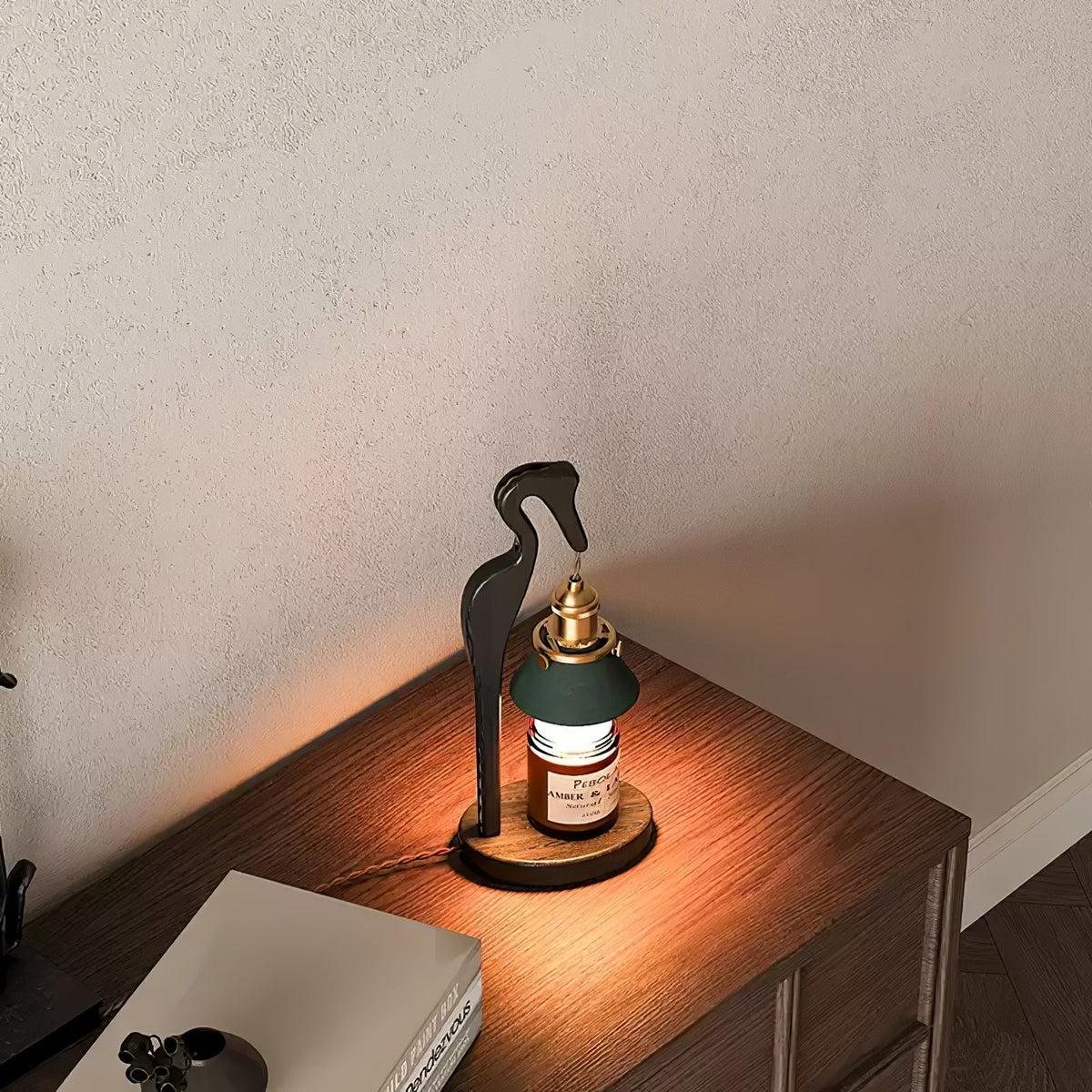 Cyn lámpara de mesa artística de madera