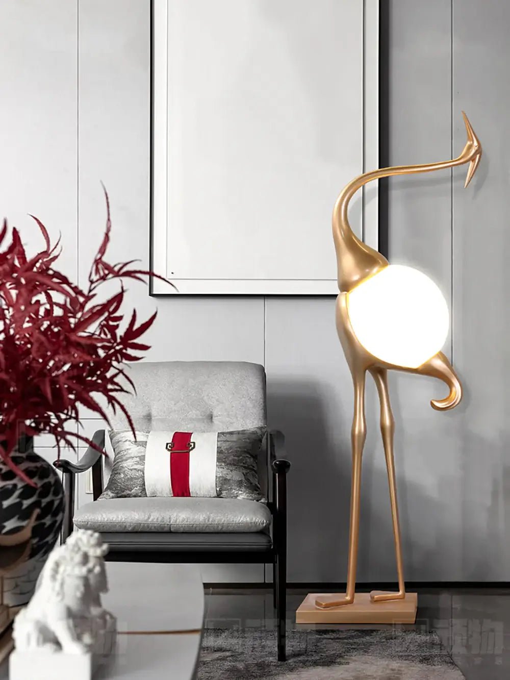 Uraearae aplique de pared con forma de grulla