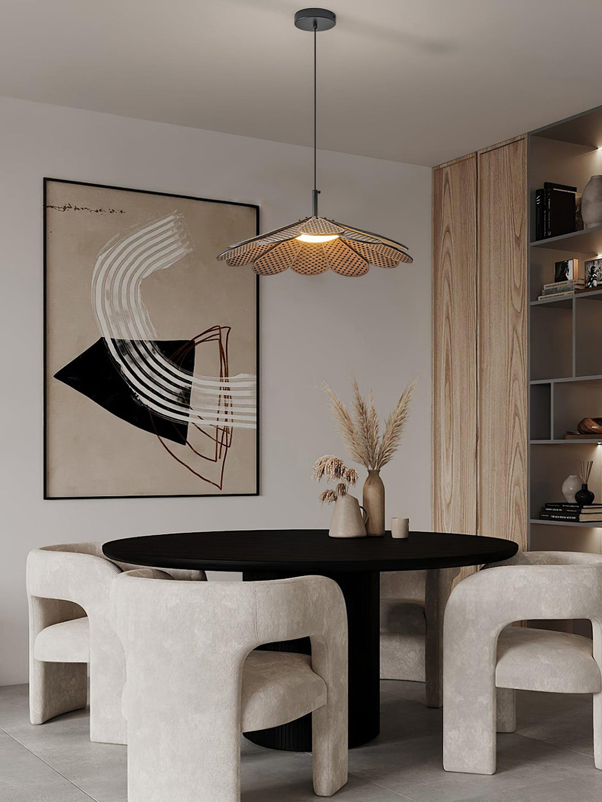 Zevarus lámpara colgante nórdica de arte wabi-sabi en madera