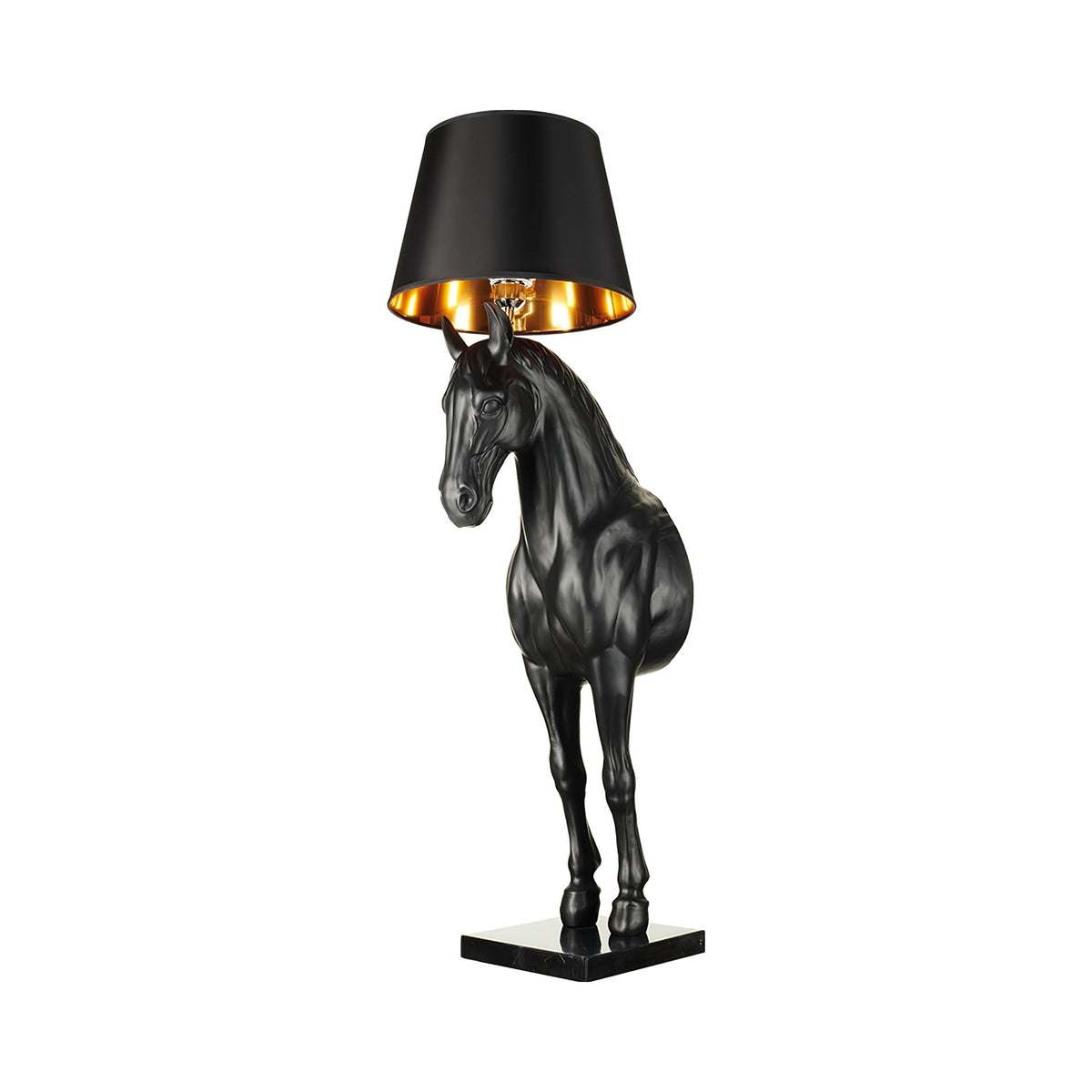 Brammell lámpara de pie con estatua de caballo