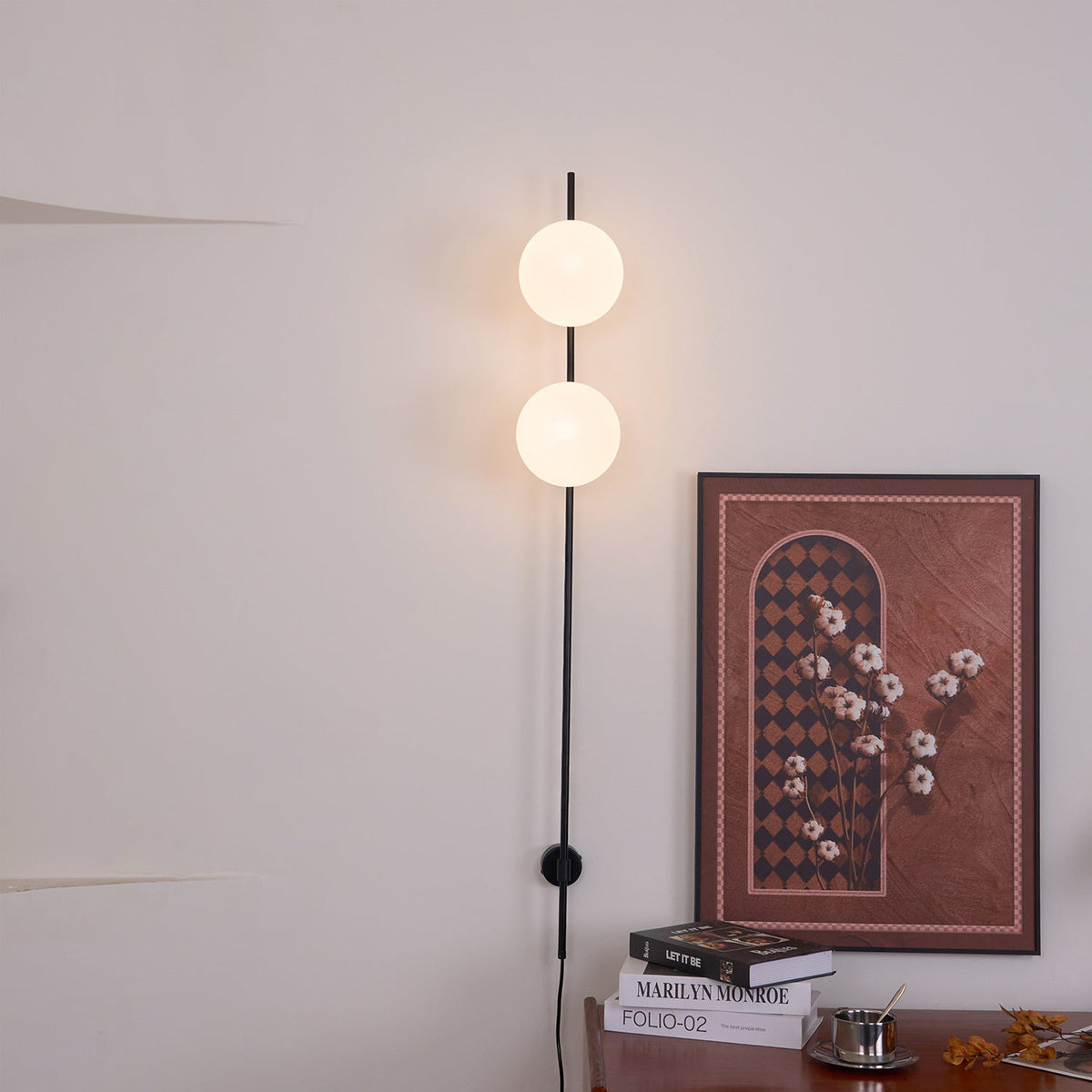 Evshaora aplique de pared moderno minimalista de vidrio