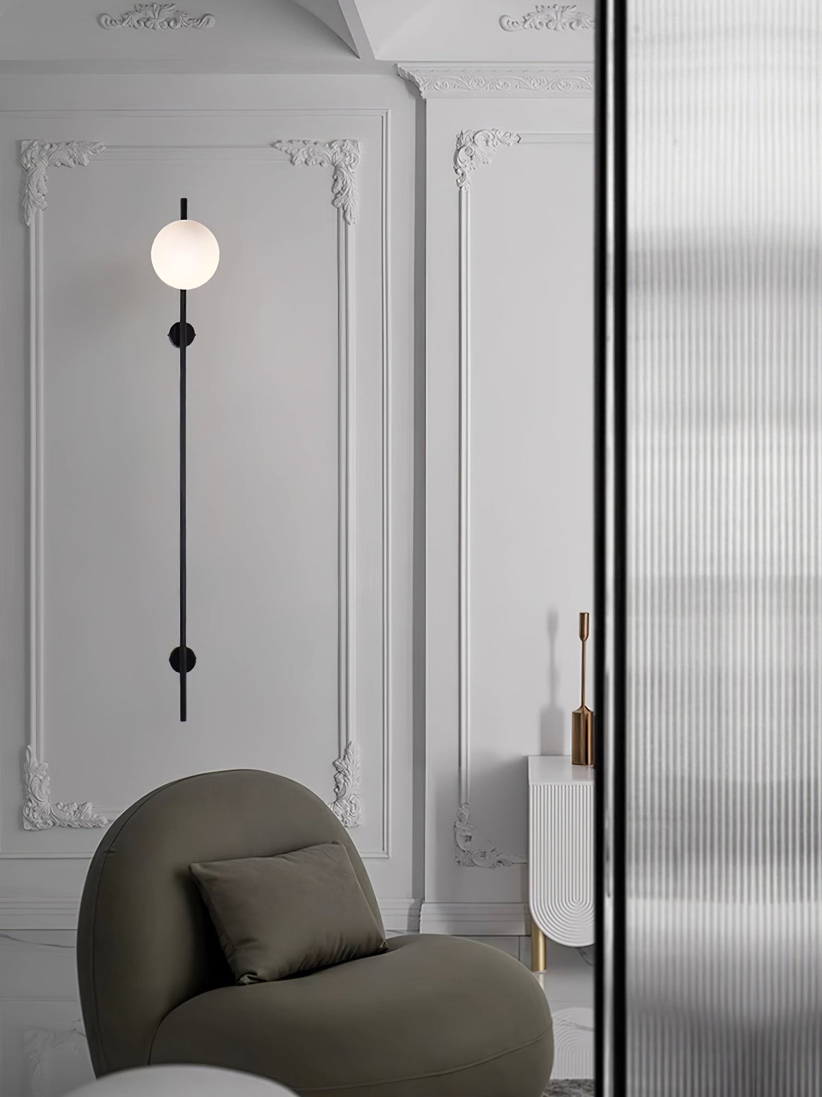 Evshaora aplique de pared moderno minimalista de vidrio
