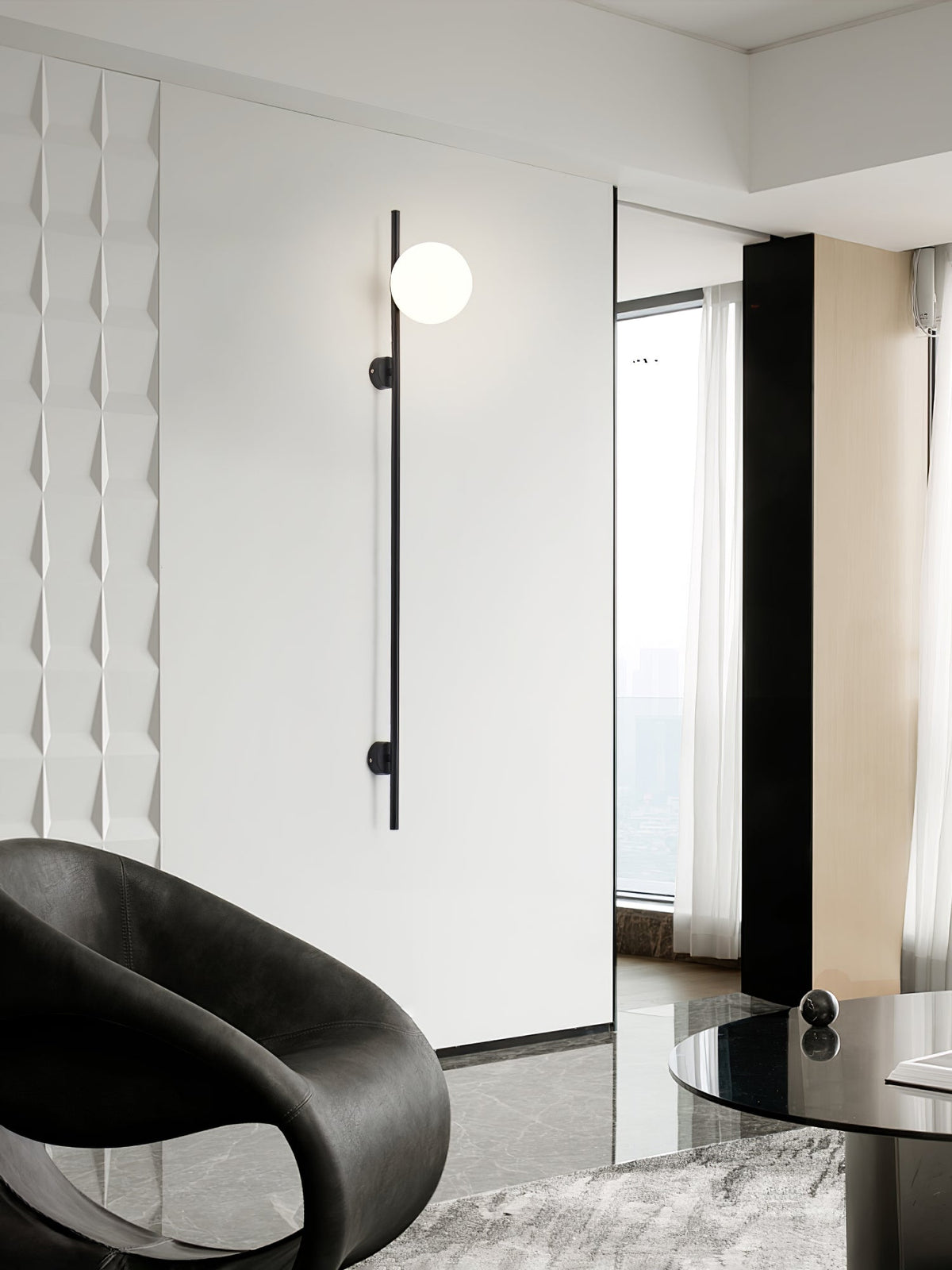 Evshaora aplique de pared moderno minimalista de vidrio